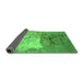 Sideview of Oriental Green Industrial Rug, urb2070grn