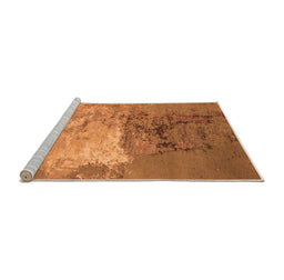 Sideview of Machine Washable Oriental Orange Industrial Area Rugs, wshurb2070org