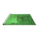 Sideview of Machine Washable Oriental Green Industrial Area Rugs, wshurb2070grn