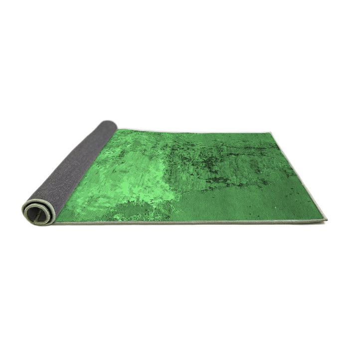 Sideview of Oriental Emerald Green Industrial Rug, urb2070emgrn