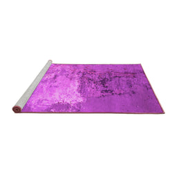 Sideview of Machine Washable Oriental Pink Industrial Rug, wshurb2070pnk