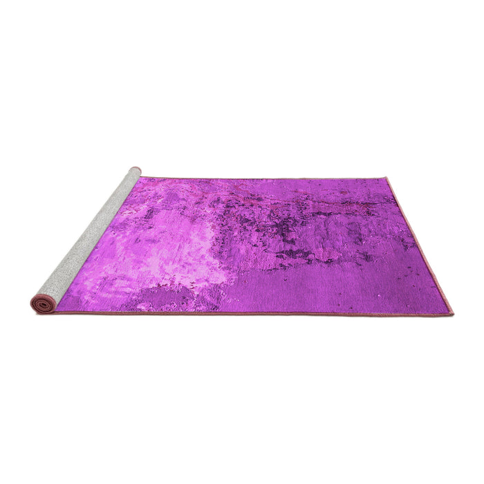 Sideview of Machine Washable Oriental Pink Industrial Rug, wshurb2070pnk