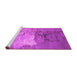 Sideview of Machine Washable Oriental Pink Industrial Rug, wshurb2070pnk