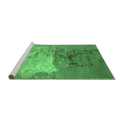 Sideview of Machine Washable Oriental Emerald Green Industrial Area Rugs, wshurb2070emgrn