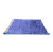 Sideview of Machine Washable Oriental Blue Industrial Rug, wshurb2071blu