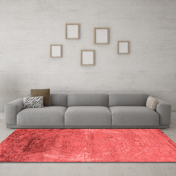 Industrial Red Washable Rugs