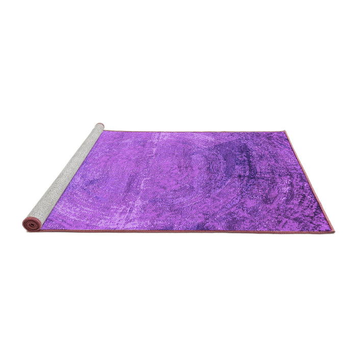 Sideview of Machine Washable Oriental Purple Industrial Area Rugs, wshurb2071pur
