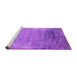 Sideview of Machine Washable Oriental Purple Industrial Area Rugs, wshurb2071pur