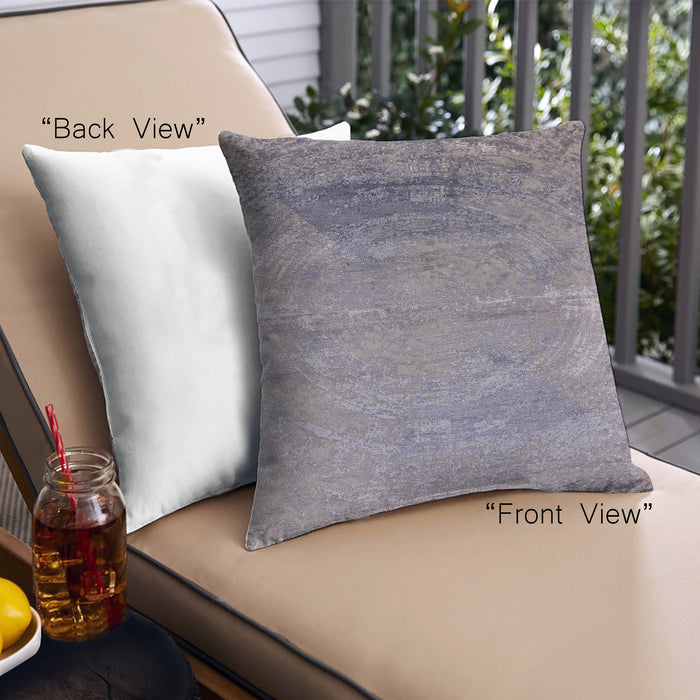 Front View of Mid-Century Modern Urban Square Viola Purple Throw Pillow, 18 inch by 18 inch, pwurb2071