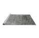 Sideview of Machine Washable Oriental Gray Industrial Rug, wshurb2071gry