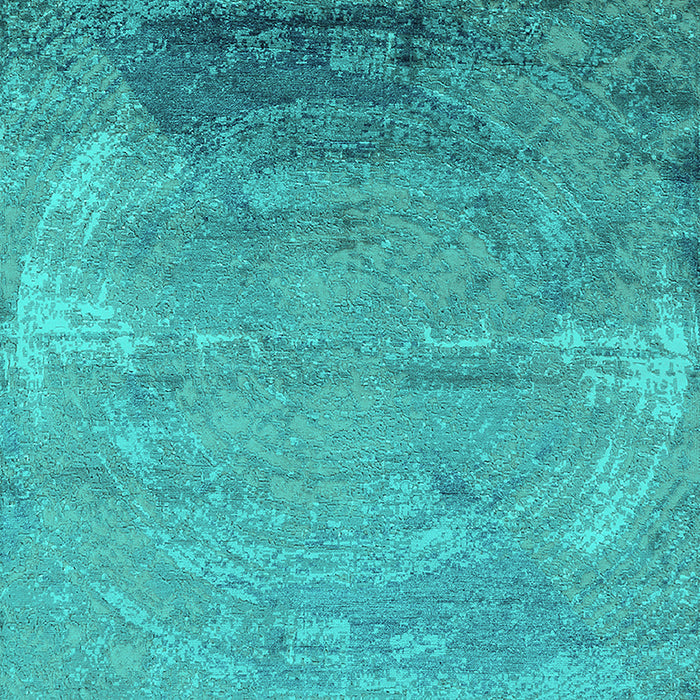Machine Washable Oriental Turquoise Industrial Area Rugs, wshurb2071turq