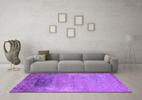 Machine Washable Oriental Purple Industrial Rug, wshurb2071pur