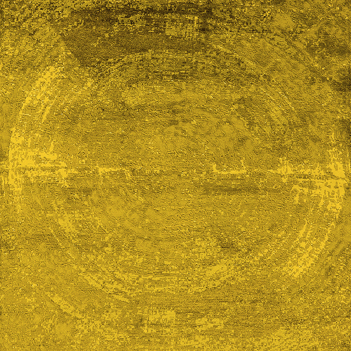 Machine Washable Oriental Yellow Industrial Rug, wshurb2071yw