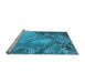 Sideview of Machine Washable Oriental Light Blue Industrial Rug, wshurb2072lblu