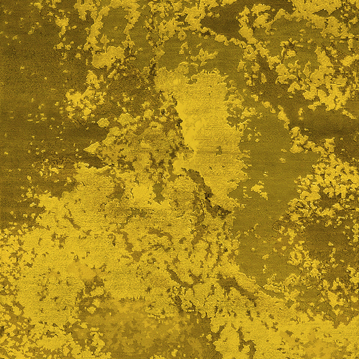 Machine Washable Oriental Yellow Industrial Rug, wshurb2072yw