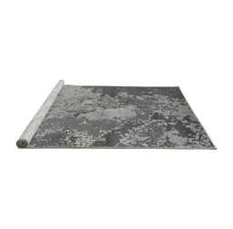 Sideview of Machine Washable Oriental Gray Industrial Rug, wshurb2072gry
