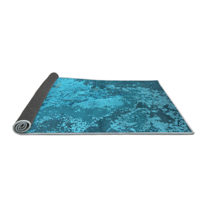 Sideview of Oriental Light Blue Industrial Rug, urb2072lblu