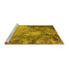 Sideview of Machine Washable Oriental Yellow Industrial Rug, wshurb2072yw