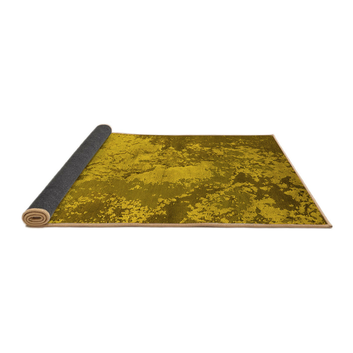 Sideview of Oriental Yellow Industrial Rug, urb2072yw