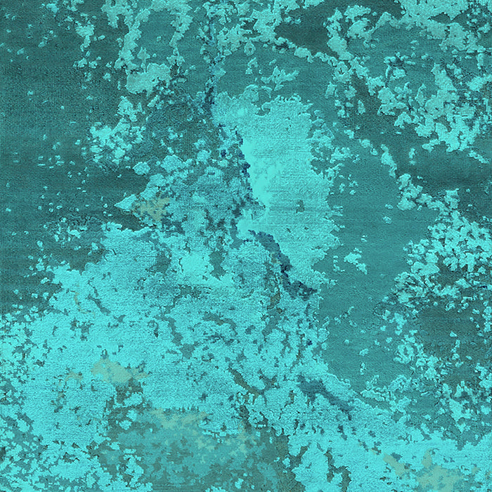 Machine Washable Oriental Turquoise Industrial Area Rugs, wshurb2072turq