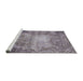 Sideview of Machine Washable Industrial Modern Purple Rug, wshurb2073