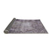 Sideview of Mid-Century Modern Purple Oriental Rug, urb2073