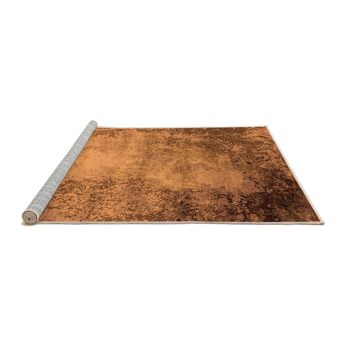 Sideview of Machine Washable Oriental Orange Industrial Area Rugs, wshurb2073org