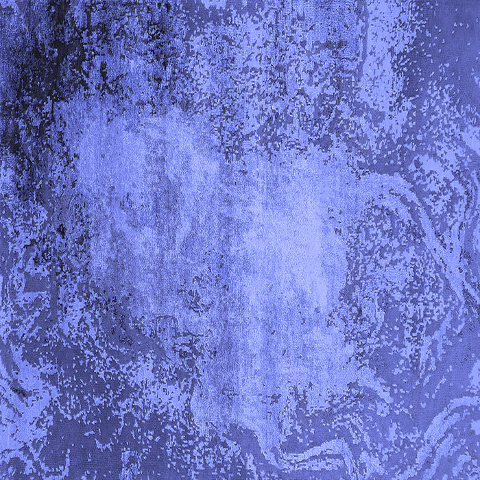 Square Oriental Blue Industrial Rug, urb2073blu