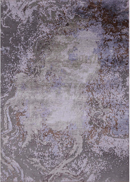 Mid-Century Modern Purple Oriental Rug, urb2073