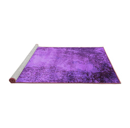 Sideview of Machine Washable Oriental Purple Industrial Area Rugs, wshurb2073pur