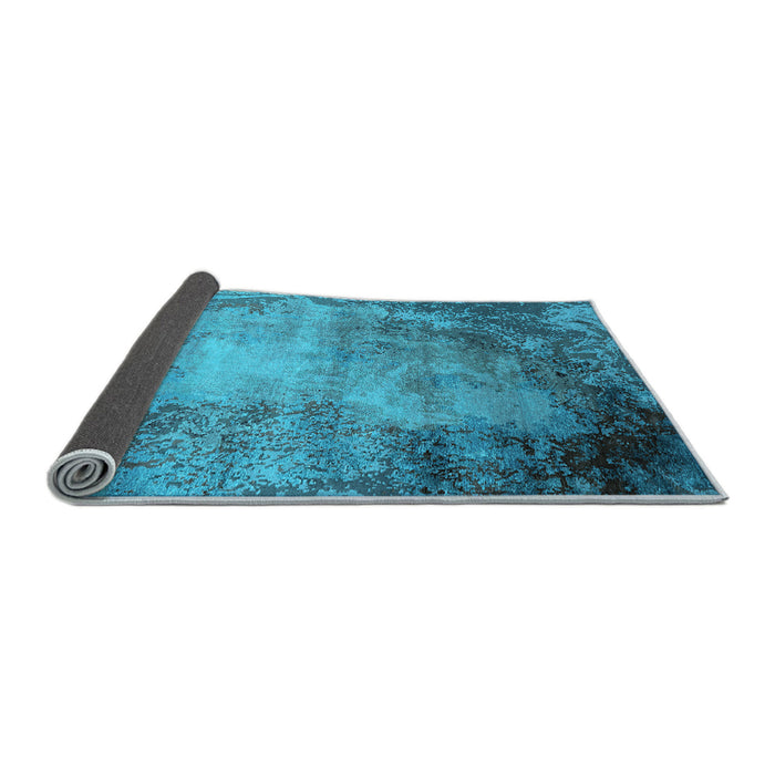 Sideview of Oriental Light Blue Industrial Rug, urb2073lblu