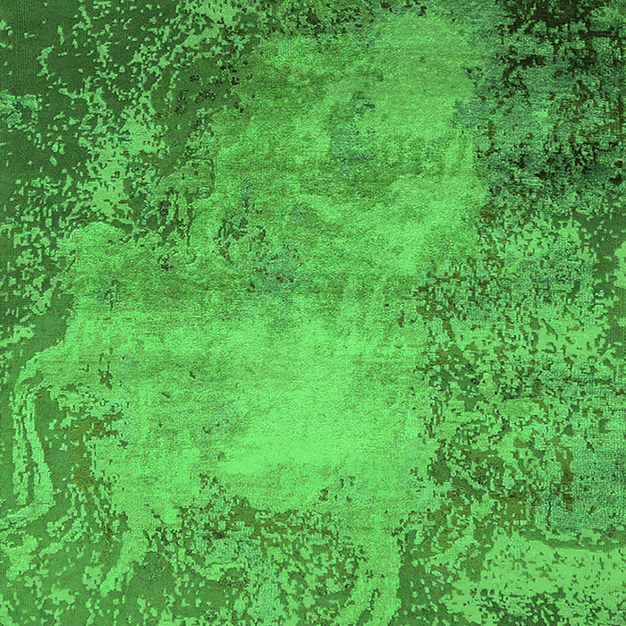 Machine Washable Oriental Green Industrial Area Rugs, wshurb2073grn