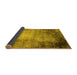 Sideview of Oriental Yellow Industrial Rug, urb2073yw