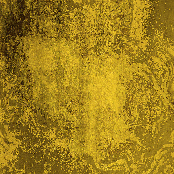 Square Oriental Yellow Industrial Rug, urb2073yw