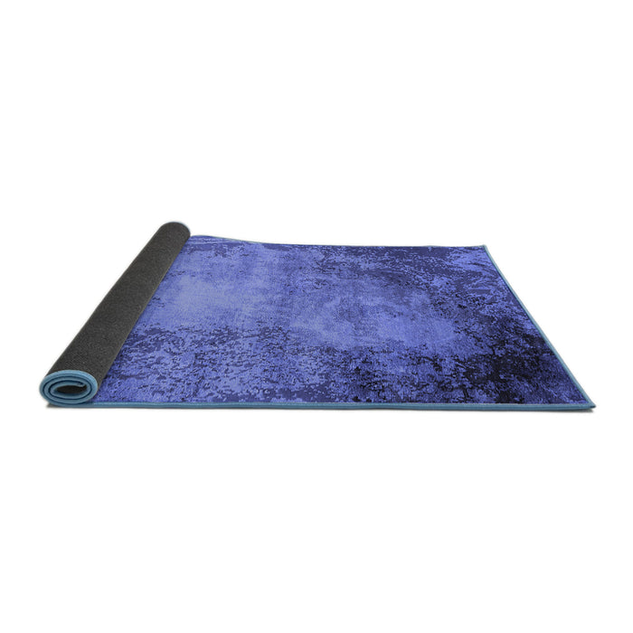 Sideview of Oriental Blue Industrial Rug, urb2073blu