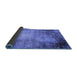 Sideview of Oriental Blue Industrial Rug, urb2073blu