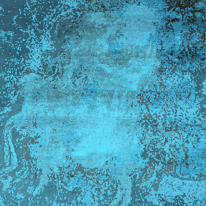 Machine Washable Oriental Light Blue Industrial Rug, wshurb2073lblu