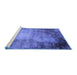 Sideview of Machine Washable Oriental Blue Industrial Rug, wshurb2073blu