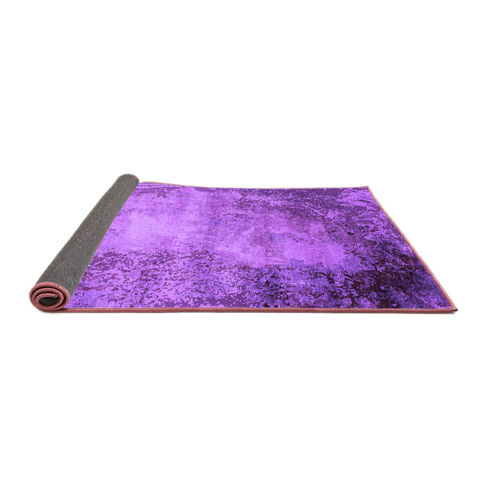 Sideview of Oriental Purple Industrial Rug, urb2073pur