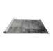 Sideview of Machine Washable Oriental Gray Industrial Rug, wshurb2073gry