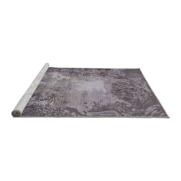 Sideview of Machine Washable Industrial Modern Gray Rug, wshurb2074
