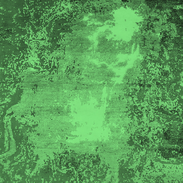 Machine Washable Oriental Emerald Green Industrial Area Rugs, wshurb2074emgrn