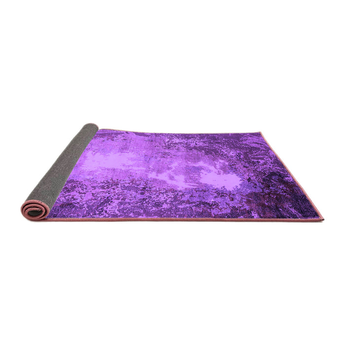 Sideview of Oriental Purple Industrial Rug, urb2074pur