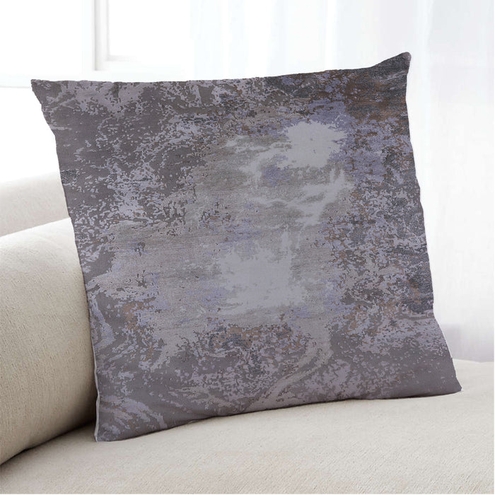 Lifestyle Image of Mid-Century Modern Urban Square Gray Throw Pillow, 18 inch by 18 inch, pwurb2074