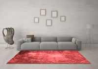 Machine Washable Oriental Red Industrial Rug, wshurb2074red