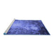 Sideview of Machine Washable Oriental Blue Industrial Rug, wshurb2074blu