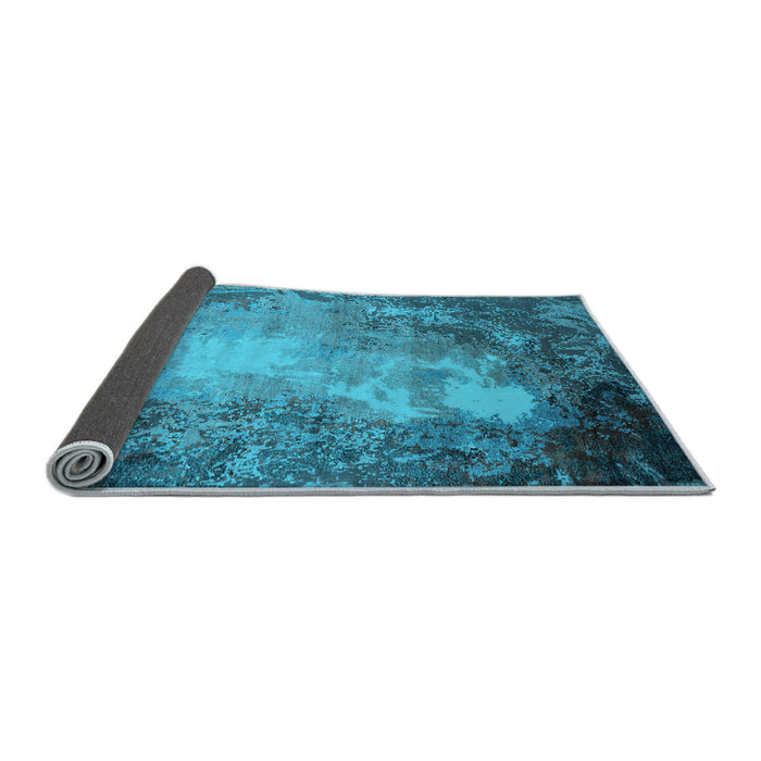 Sideview of Oriental Light Blue Industrial Rug, urb2074lblu