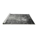 Sideview of Machine Washable Oriental Gray Industrial Rug, wshurb2074gry