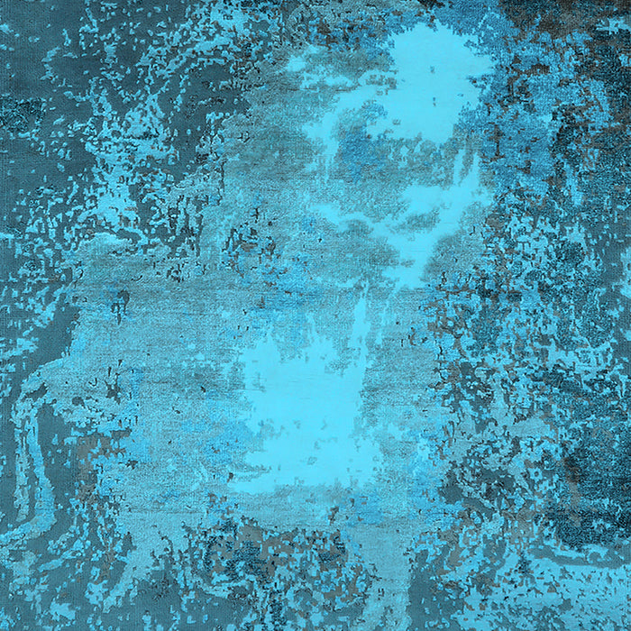 Machine Washable Oriental Light Blue Industrial Rug, wshurb2074lblu