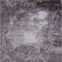 Square Machine Washable Industrial Modern Gray Rug, wshurb2074